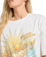The Billabong Womens Where The Sun Collide T-Shirt in Salt Crystal