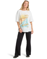 The Billabong Womens Where The Sun Collide T-Shirt in Salt Crystal