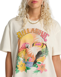 The Billabong Womens Birds Of Paradise T-Shirt in Salt Crystal