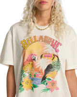 The Billabong Womens Birds Of Paradise T-Shirt in Salt Crystal