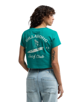 The Billabong Womens Surf The Waves T-Shirt in Ivy