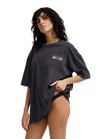 The Billabong Womens Floral Rocker T-Shirt in Off Black