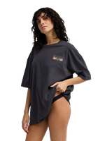 The Billabong Womens Floral Rocker T-Shirt in Off Black