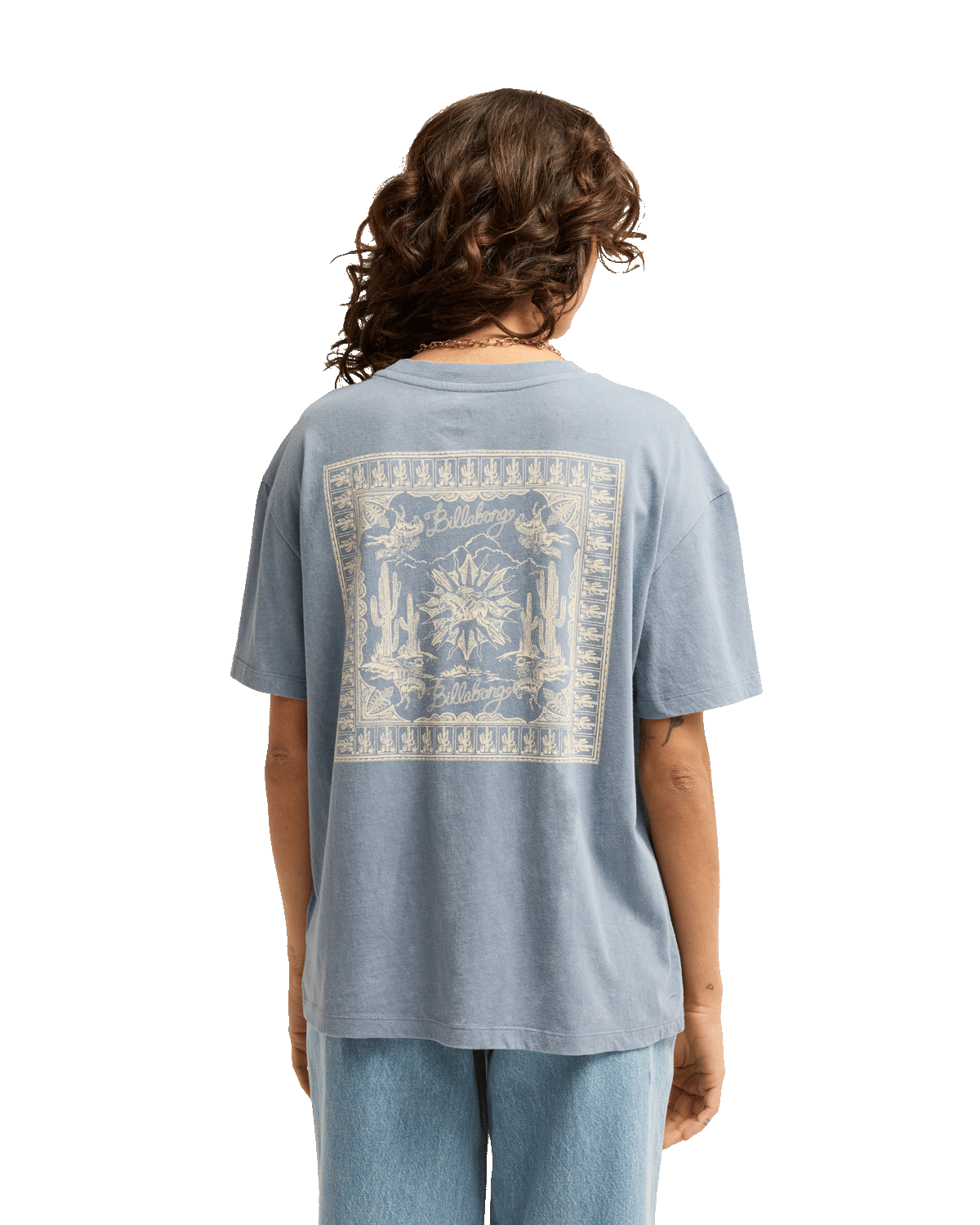 The Billabong Womens Every Other Shell T-Shirt in Salted Blue