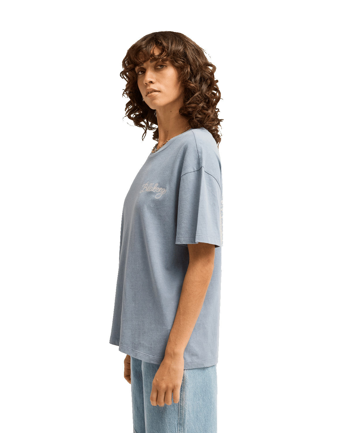 The Billabong Womens Every Other Shell T-Shirt in Salted Blue