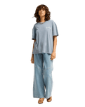 The Billabong Womens Every Other Shell T-Shirt in Salted Blue