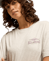 The Billabong Womens Heritage Backer T-Shirt in Grey Heather