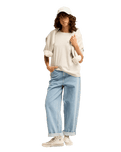 The Billabong Womens Heritage Backer T-Shirt in Grey Heather