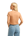 The Billabong Womens Surfing In Town T-Shirt in Sugar Almond