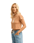 The Billabong Womens Surfing In Town T-Shirt in Sugar Almond