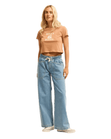 The Billabong Womens Surfing In Town T-Shirt in Sugar Almond