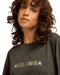 The Billabong Womens Rinding West Long Sleeve T-Shirt in Off Black