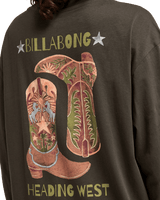 The Billabong Womens Rinding West Long Sleeve T-Shirt in Off Black