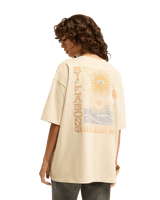 The Billabong Womens Adventure Division Good Vibes True Boy T-Shirt in Oatmeal