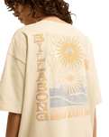 The Billabong Womens Adventure Division Good Vibes True Boy T-Shirt in Oatmeal