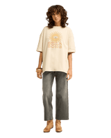 The Billabong Womens Adventure Division Good Vibes True Boy T-Shirt in Oatmeal