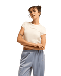 The Billabong Womens Beach Back Baby T-Shirt in Salt Crystal
