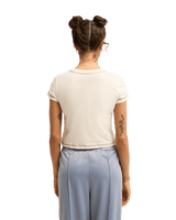 The Billabong Womens Beach Back Baby T-Shirt in Salt Crystal