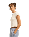 The Billabong Womens Beach Back Baby T-Shirt in Salt Crystal