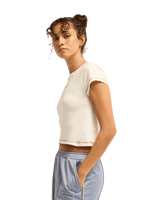 The Billabong Womens Beach Back Baby T-Shirt in Salt Crystal
