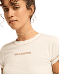 The Billabong Womens Beach Back Baby T-Shirt in Salt Crystal