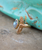 Elder Bird Moonstone Ring in Gold Plated Brass