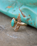 Elder Bird Turquoise Ring in Gold Plated Brass