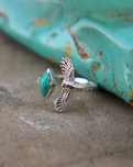 Elder Bird Turquoise Ring in Sterling Silver