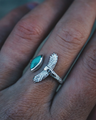 Elder Bird Turquoise Ring in Sterling Silver