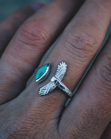 Elder Bird Turquoise Ring in Sterling Silver