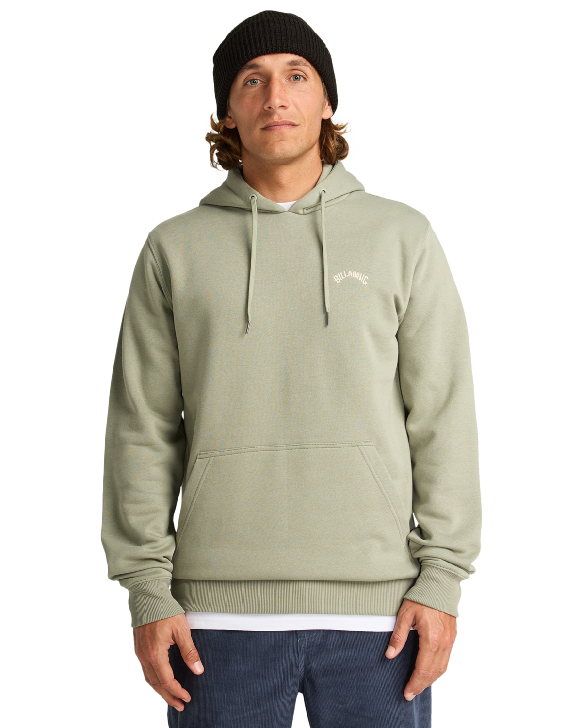 The Billabong Mens Arch Pullover Hoodie in Grey Green