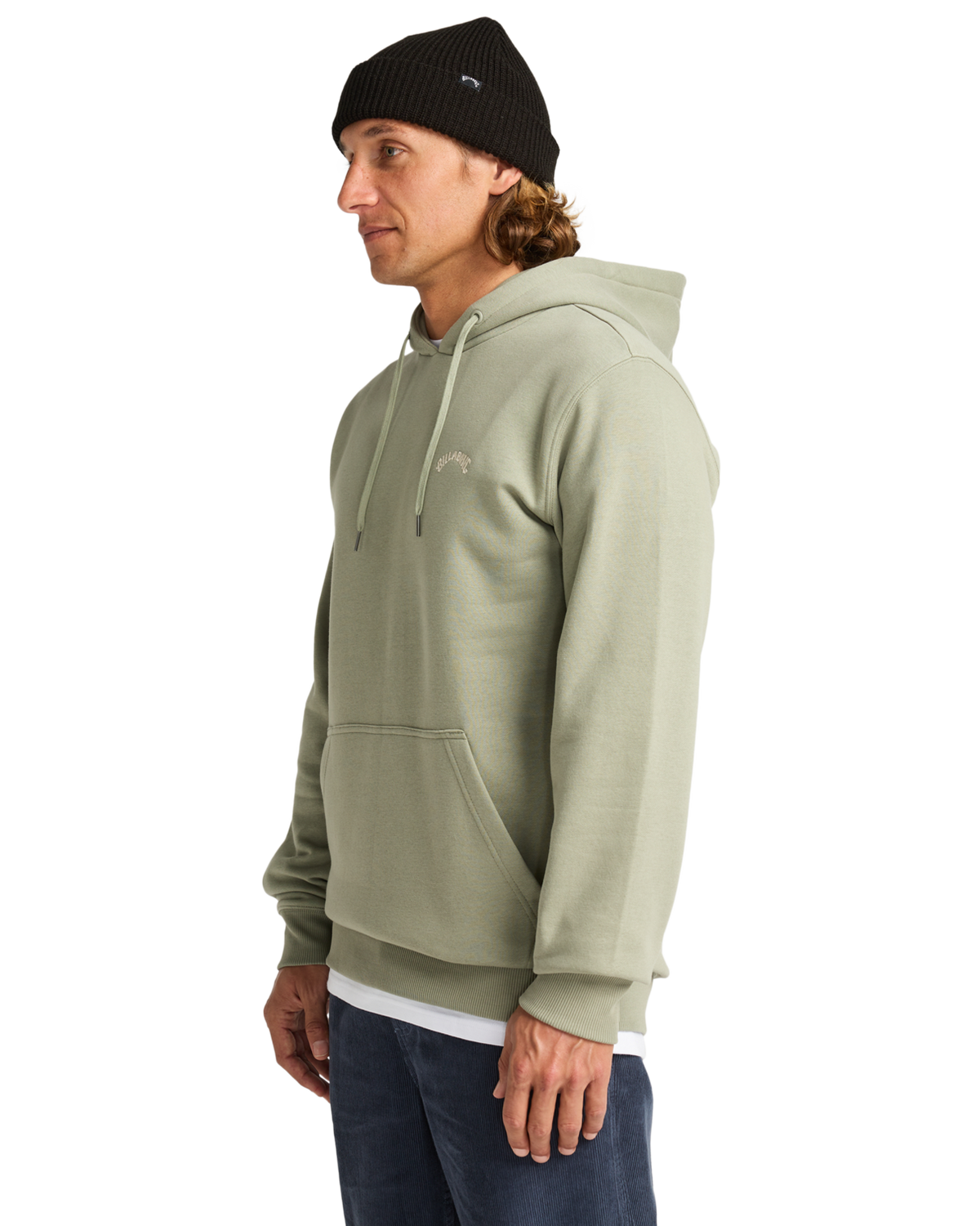 The Billabong Mens Arch Pullover Hoodie in Grey Green