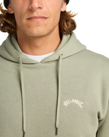 The Billabong Mens Arch Pullover Hoodie in Grey Green