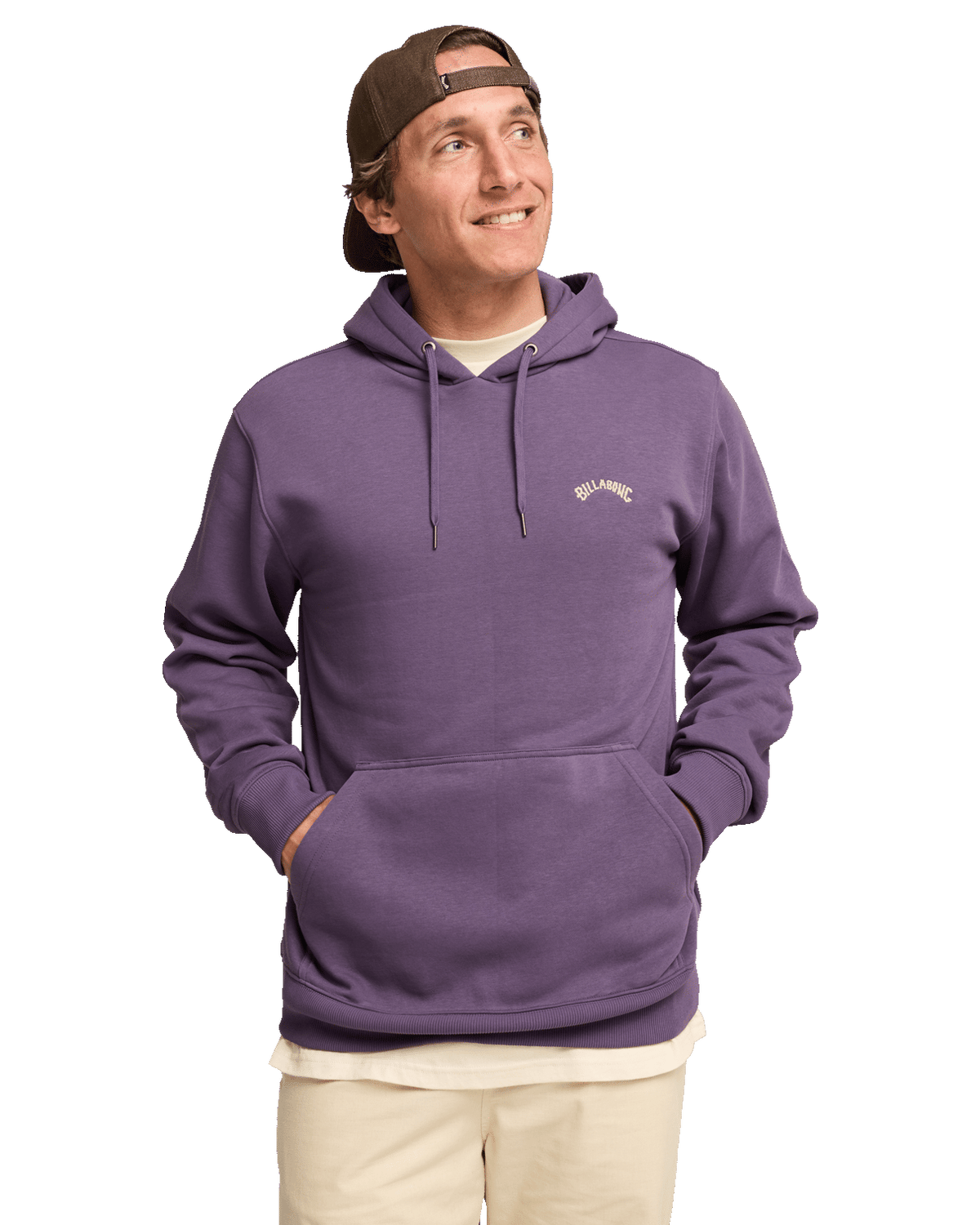 Arch Pullover Hoodie in Dusty Grape