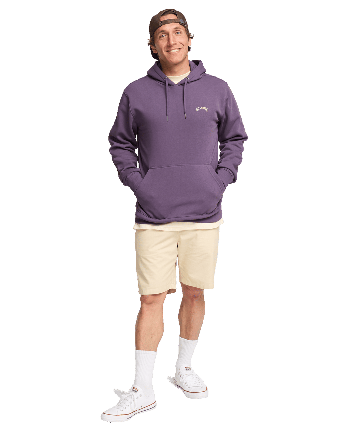 Arch Pullover Hoodie in Dusty Grape