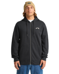 The Billabong Mens Arch Zip Hoodie in Black