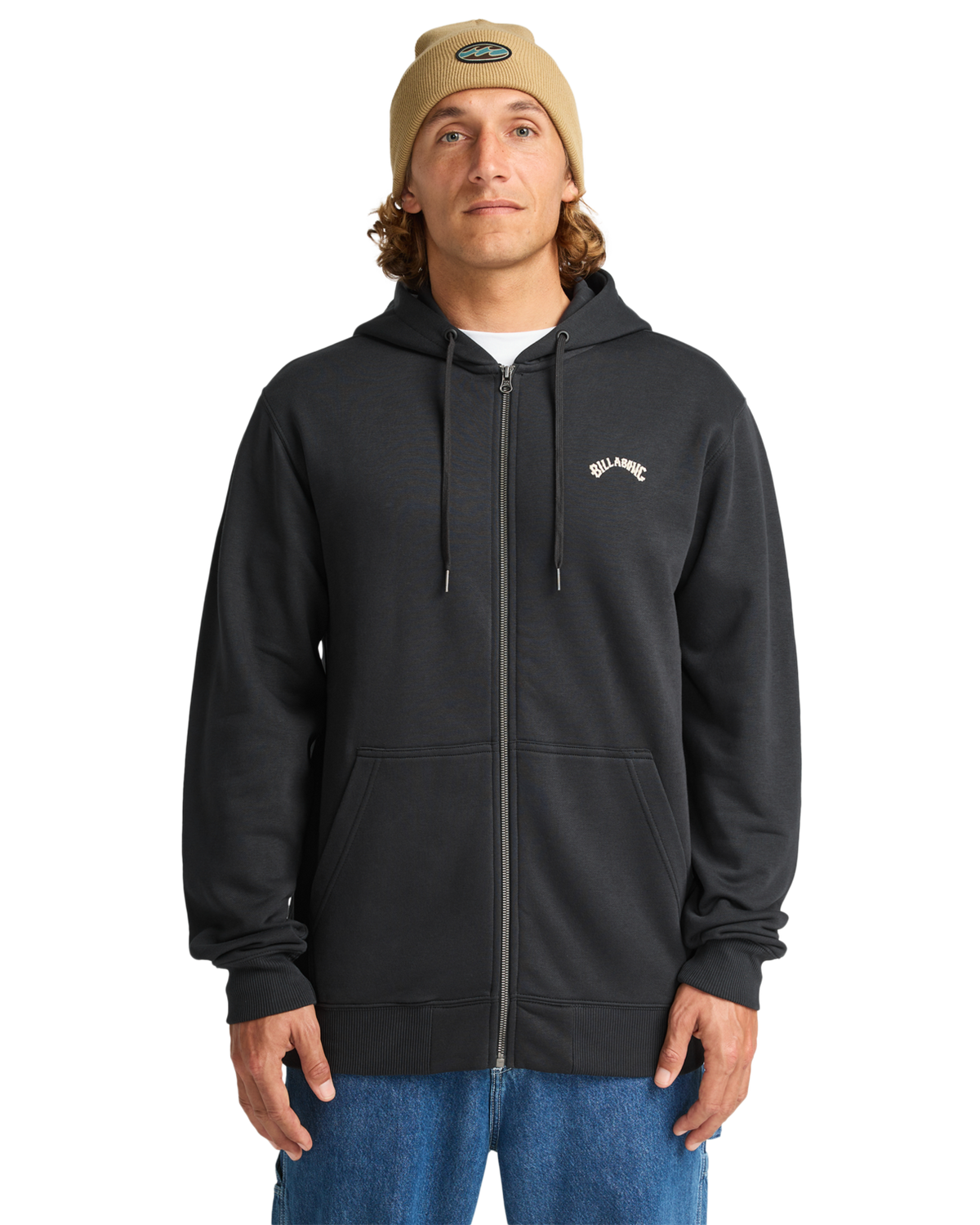 The Billabong Mens Arch Zip Hoodie in Black