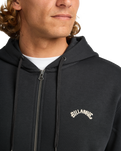 The Billabong Mens Arch Zip Hoodie in Black