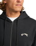 The Billabong Mens Arch Zip Hoodie in Black