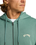 The Billabong Mens Arch Zip Hoodie in Sagebrush