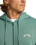 The Billabong Mens Arch Zip Hoodie in Sagebrush