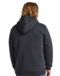 The Billabong Mens Arch Sherpa Zip Hoodie in Black