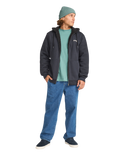 The Billabong Mens Arch Sherpa Zip Hoodie in Black