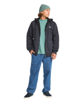 The Billabong Mens Arch Sherpa Zip Hoodie in Black