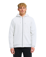 The Billabong Mens Arch Sherpa Zip Hoodie in Light Grey Heather