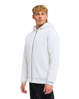 The Billabong Mens Arch Sherpa Zip Hoodie in Light Grey Heather