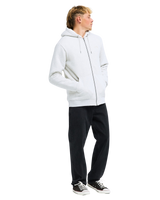 The Billabong Mens Arch Sherpa Zip Hoodie in Light Grey Heather