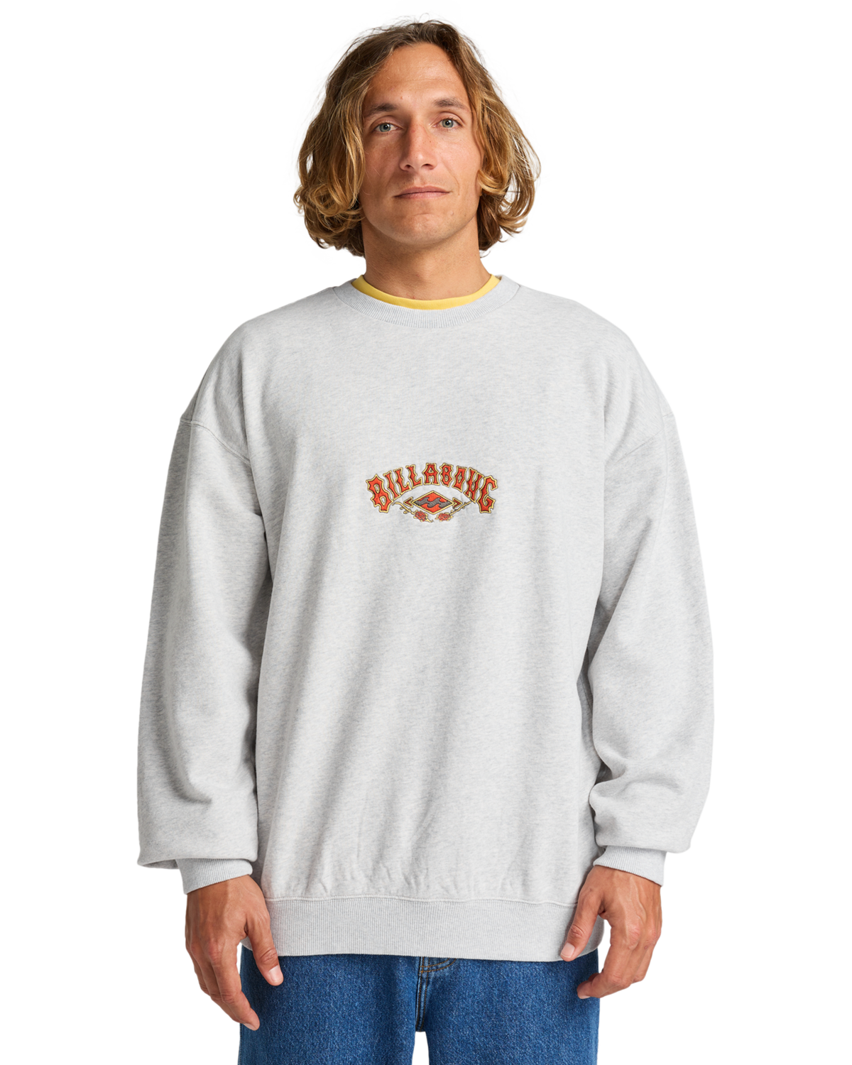 The Billabong Mens Core Lord Sweatshirt in Light Grey Heather