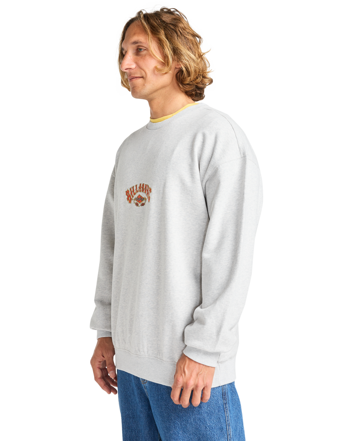 The Billabong Mens Core Lord Sweatshirt in Light Grey Heather