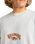 The Billabong Mens Core Lord Sweatshirt in Light Grey Heather